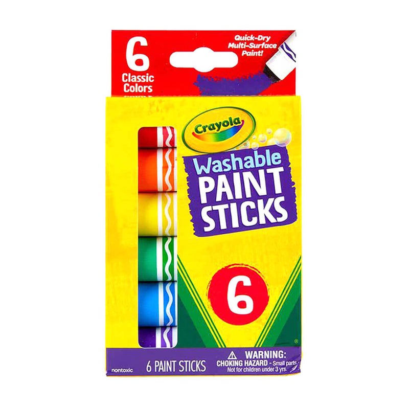 Crayola Washable Paint Sticks (6 Colors) - Image 1